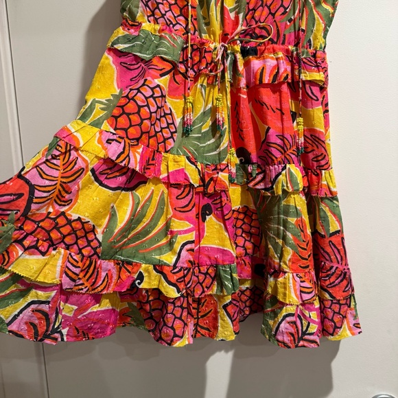 FARM Rio Yellow Fruit Dream Ruffle Mini Dress - Picture 5 of 5